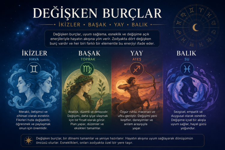 Değişken Burçlar Hangileridir ve Ne Anlama Gelir